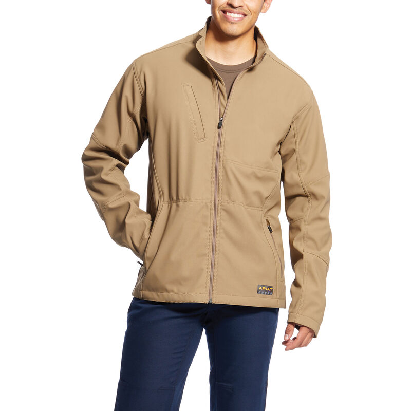 Chaqueta Ariat Rebar Stretch Canvas Softshell Kaki Hombre - Chile 310-WNQOMY